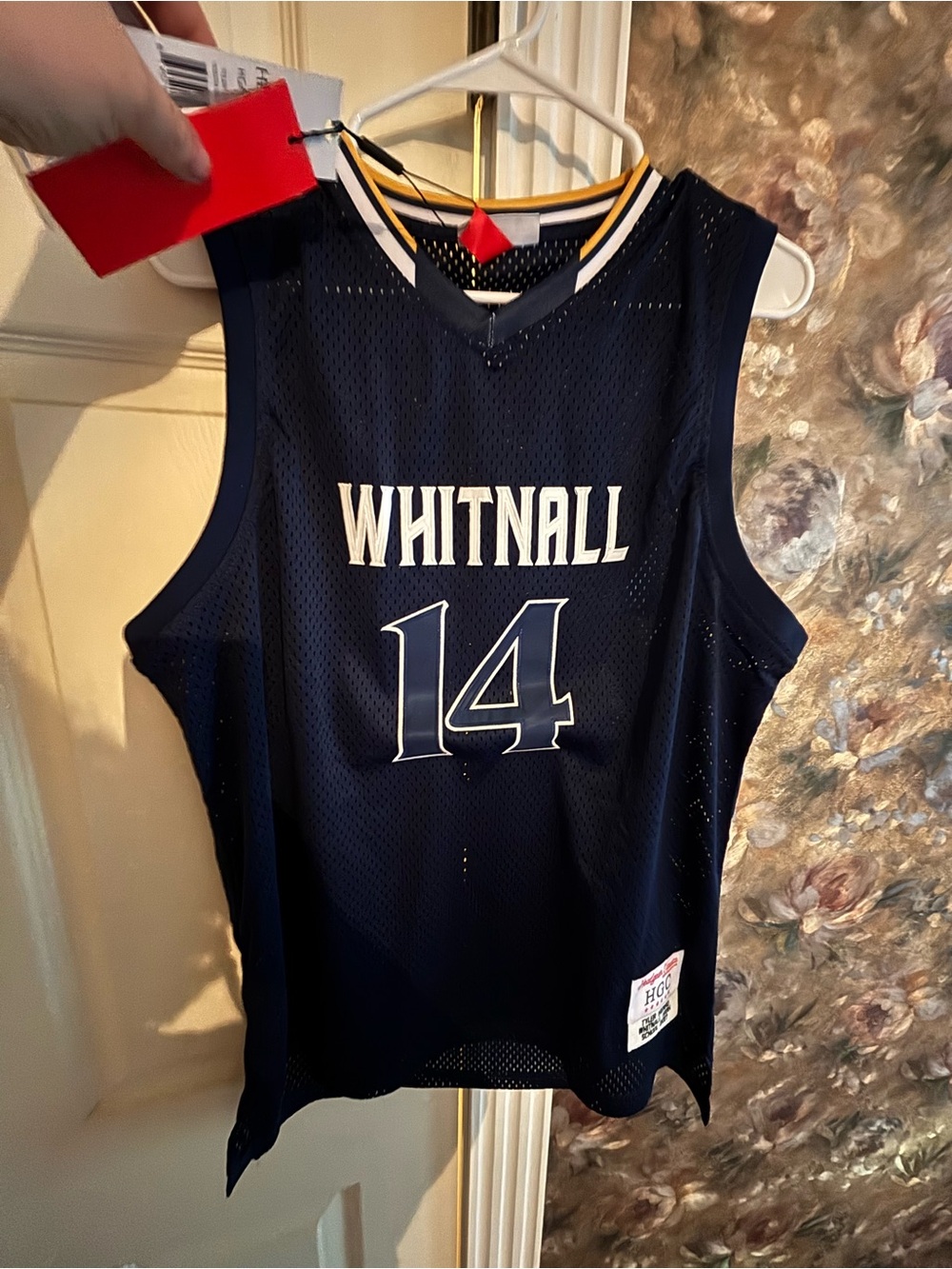 Whitnall Navy Basketball Jersey #14